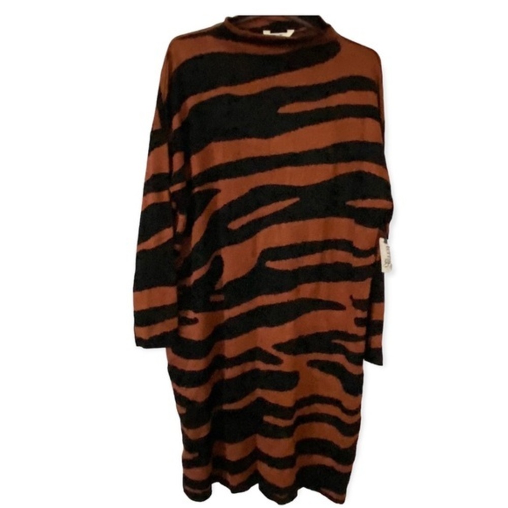 Terra & Sky Brown Long Sleeve Dress Womens Size 18W New